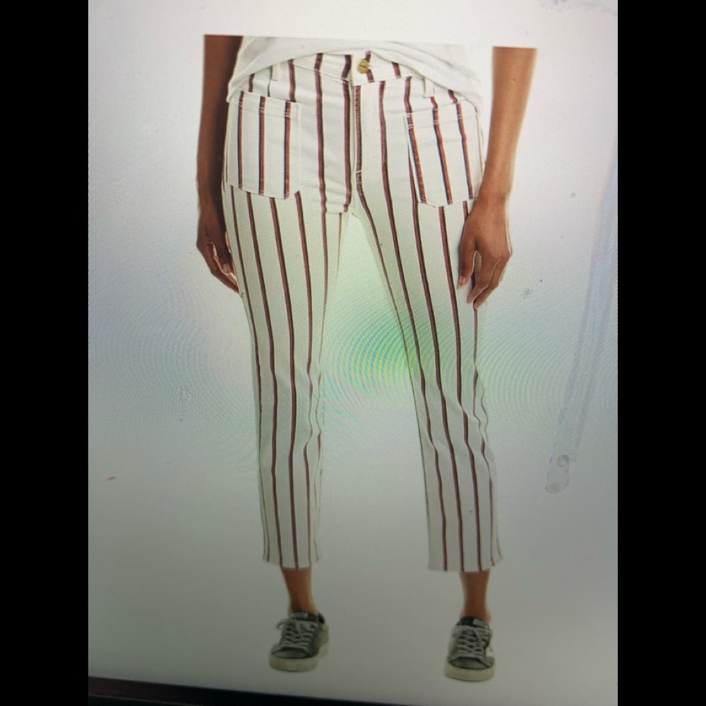 Frame denim Bardot classic stripe crop